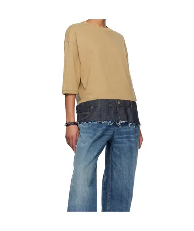 Undercover Panelled T-shirt In Nude