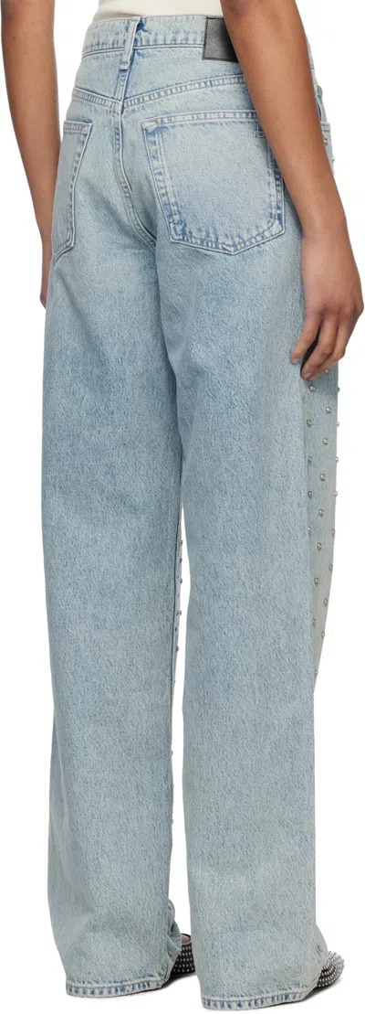 Rag & Bone Blue Shea Relaxed Straight Jeans