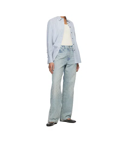 Rag & Bone Blue Shea Relaxed Straight Jeans