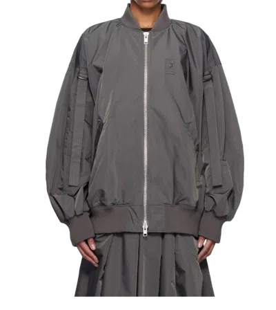 Yohji Yamamoto Gray R-belted Bomber Jacket In 1 Grey