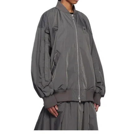 Yohji Yamamoto Gray R-belted Bomber Jacket In 1 Grey