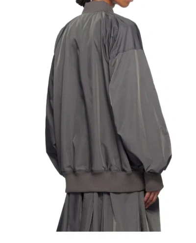 Yohji Yamamoto Gray R-belted Bomber Jacket In 1 Grey