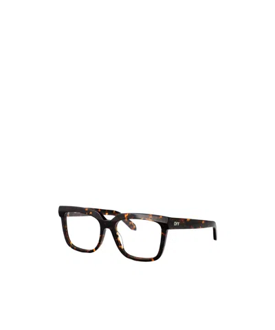 Off-white Full Frame Plain Mirror In Brown