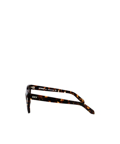 Off-white Full Frame Plain Mirror In Brown