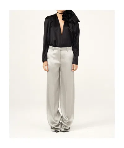 Magda Butrym Herno Dark Blue Nylon Down Jacket In Black