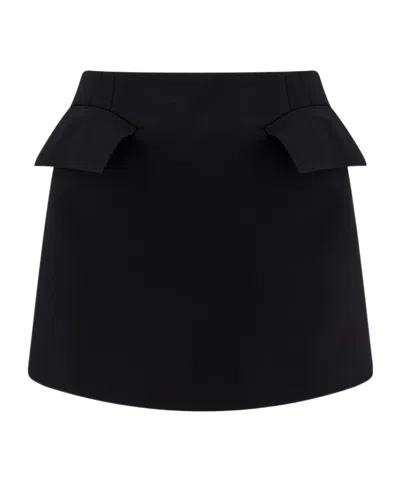 Alexander Mcqueen Alexander Mc Queen Wool Mini Skirt In Black