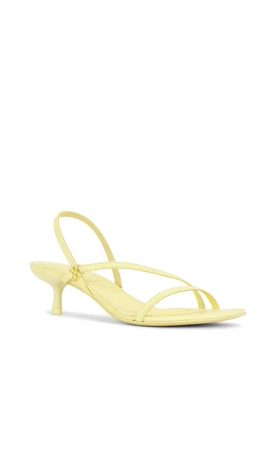 Simkhai Cedonia Stud Strappy Kitten Heel Sandal In Yellow