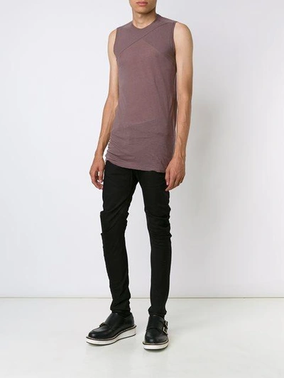 Shop Julius Sheer Tank Top - Brown