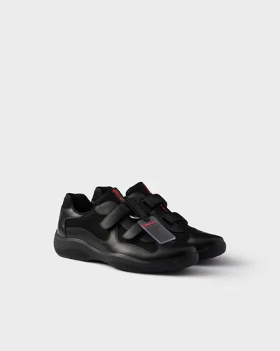 Prada Men's America's Cup Original Sneakers In Black