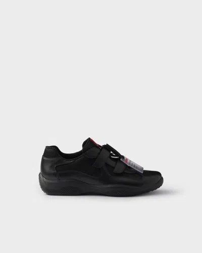 Prada Men's America's Cup Original Sneakers In Black