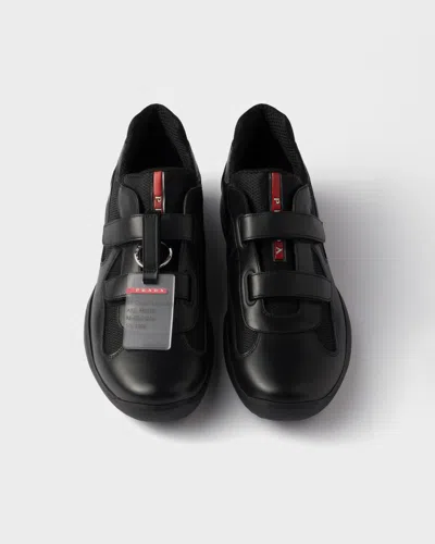Prada Men's America's Cup Original Sneakers In Black