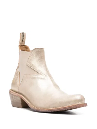 Moma Dallas Ankle Boots In Gold