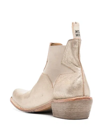 Moma Dallas Ankle Boots In Gold