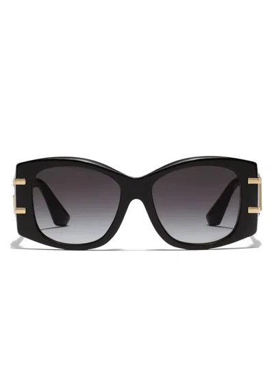 Dolce & Gabbana Womens Black Dg4501 Butterfly-frame Acetate Sunglasses