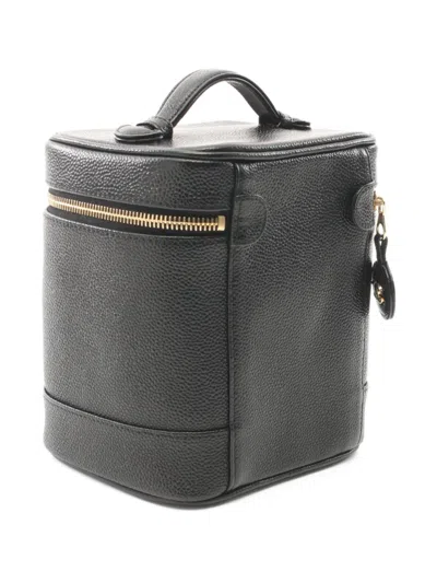 Pre-owned Chanel 1996-1997 Caviar-leather Vanity Bag In Black