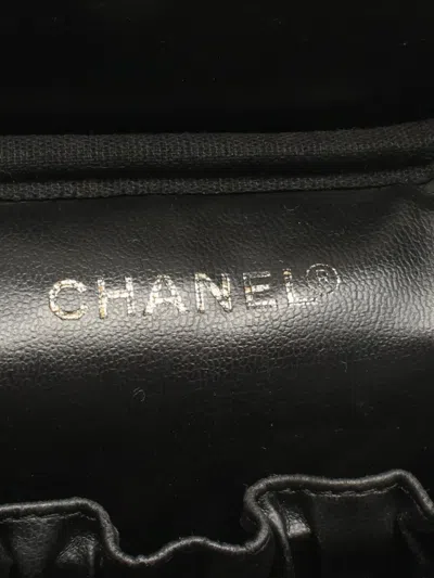 Pre-owned Chanel 1996-1997 Caviar-leather Vanity Bag In Black