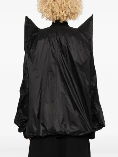 Rick Owens Womens Tec Flight Two-slip-pockets Shell Jacket Black In Black