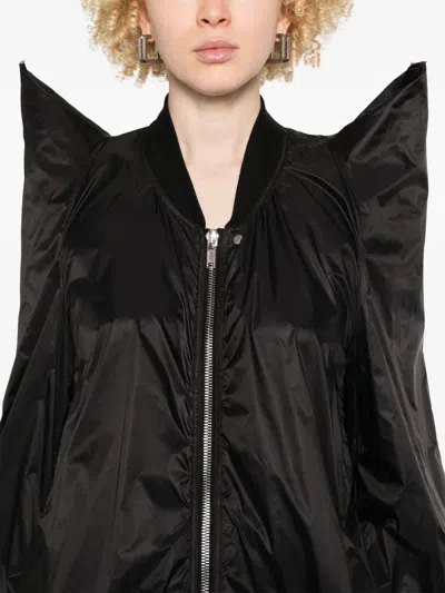 Rick Owens Womens Tec Flight Two-slip-pockets Shell Jacket Black In Black