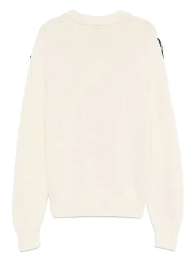 Namacheko Crewneck Sweater With Cut-out Diamond Pattern In Neutrals