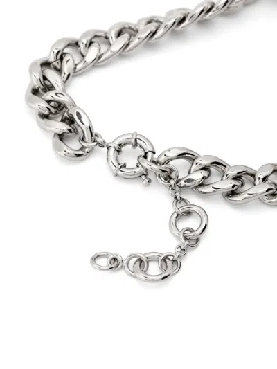 Acne Studios Buckle-detail Choker Necklace In Silver