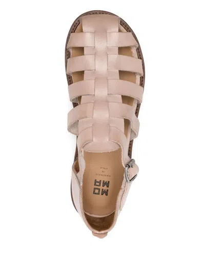 Moma Woman Sandals Taupe Size 8 Leather In Pink