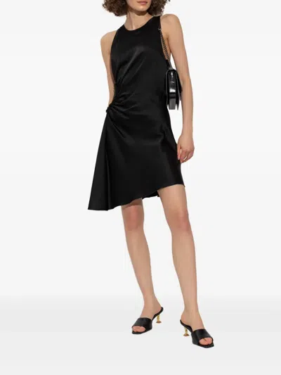 Victoria Beckham Ruched Mini Dress In Black