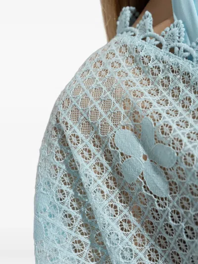 Melissa Odabash Josie Cotton-blend Lace Kaftan In Blue