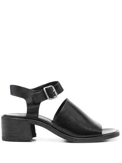 Moma Woman Sandals Black Size 8 Leather In Black