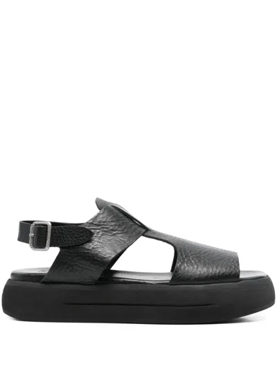 Moma Woman Sandals Black Size 8 Leather In Black