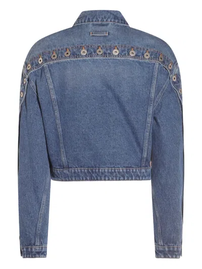 Jean Paul Gaultier Casual Jacket Collared Long Sleeves Chest Pockets In Blue