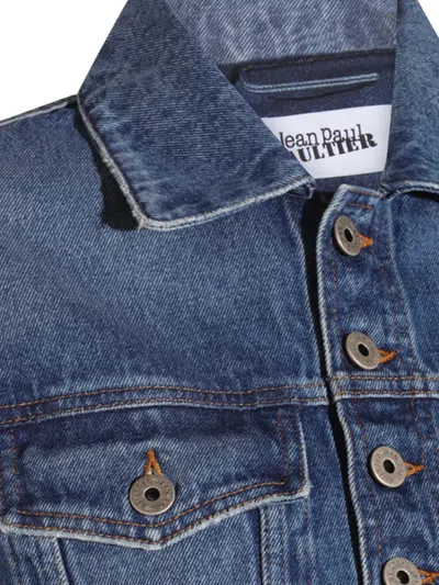 Jean Paul Gaultier Casual Jacket Collared Long Sleeves Chest Pockets In Blue