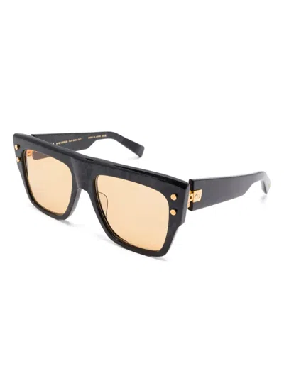 Balmain Square-frame Sunglasses In Black