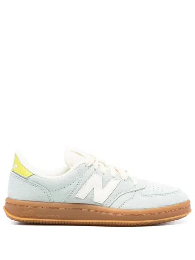 New Balance T500 Woman Sneakers Sky Blue Size 8 Leather In Blue