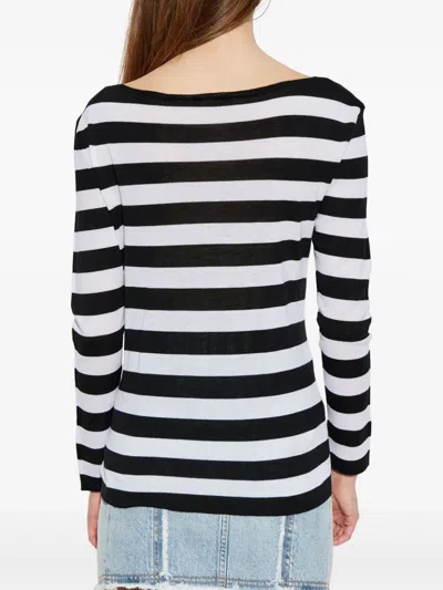 Balmain Signature Logo Striped Sweater In Multi