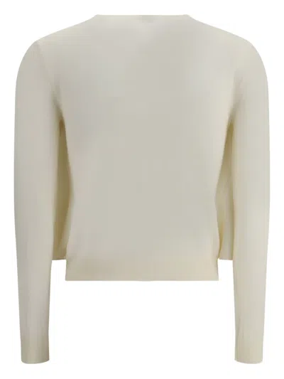 Loewe Double Layer Cardigan In Silver