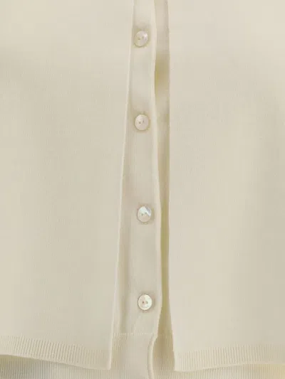 Loewe Double Layer Cardigan In Silver