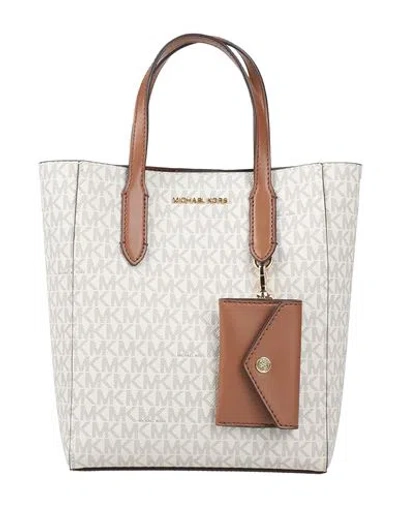 Michael Michael Kors Woman Handbag Beige Size - Pvc - Polyvinyl Chloride, Polyester, Cotton, Polyacr In Beige