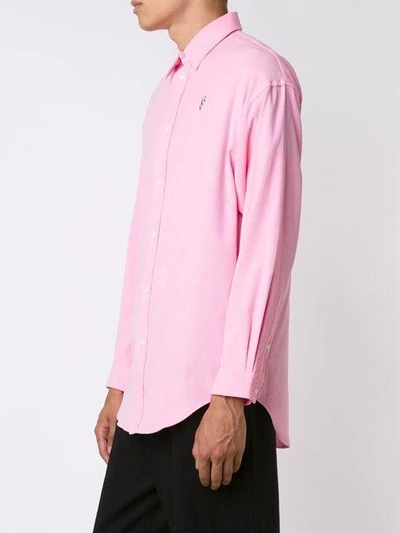 Shop Alexander Wang Dollar Sign Embroidered Shirt - Pink