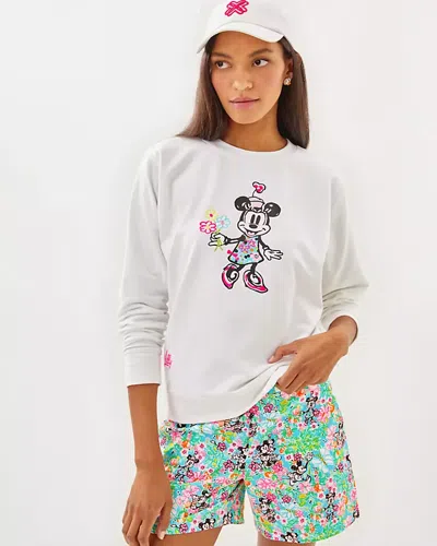 Lilly Pulitzer Lilly Hearts Disney 5" Callahan Mid Rise Short In Multi Lilly Hearts Disney