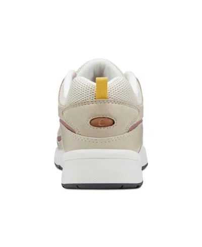 Easy Spirit Romy 25 Womens Padded Insole Running Shoes In Cream,rose Leather