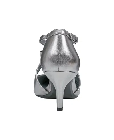 Bandolino Women's Zeffer Strappy Bow Stiletto Heel Pumps In Pewter