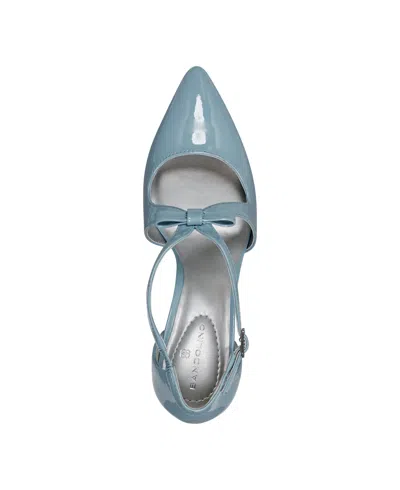 Bandolino Women's Zeffer Strappy Bow Stiletto Heel Pumps In Light Blue Patent