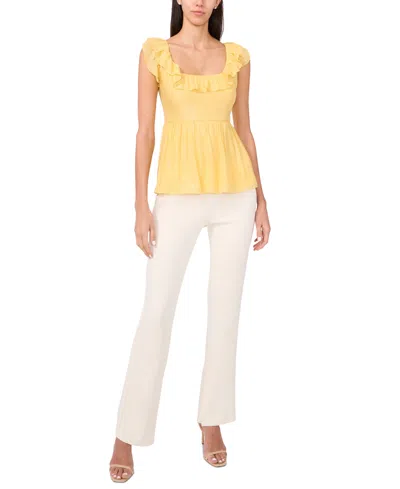 Parker Women's The Jolene Ruffle-square-neck Top In Dandelion