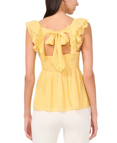 Parker Women's The Jolene Ruffle-square-neck Top In Dandelion