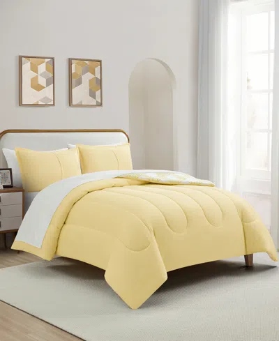 Sunham Aaron Geo Print 3-pc. Comforter Sets, Exclusively At Macy's In Yellow