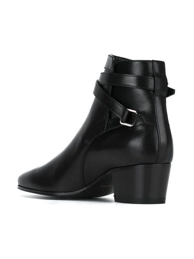 Shop Saint Laurent 'signature Blake 40' Jodhpur Ankle Boots In Black