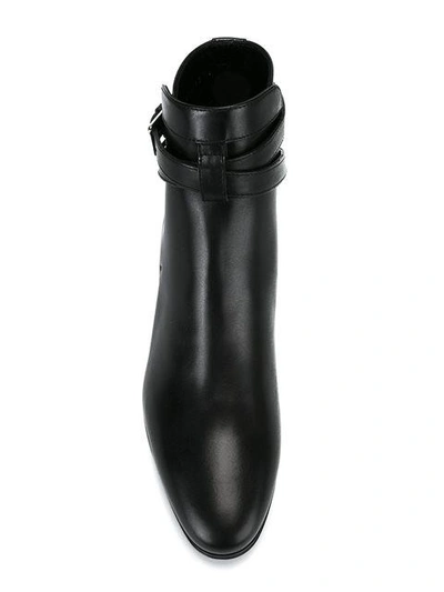 Shop Saint Laurent 'signature Blake 40' Jodhpur Ankle Boots In Black