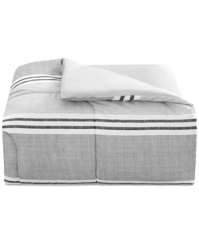 Sunham Aiden Striped 8-pc. Comforter Sets, Exclusively At Macy's In Light Gray