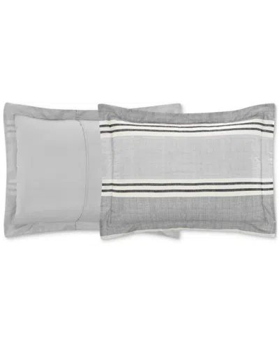 Sunham Aiden Striped 8-pc. Comforter Sets, Exclusively At Macy's In Light Gray