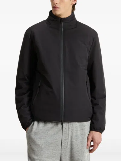 Woolrich Double-layered Bomber Jacket In Black